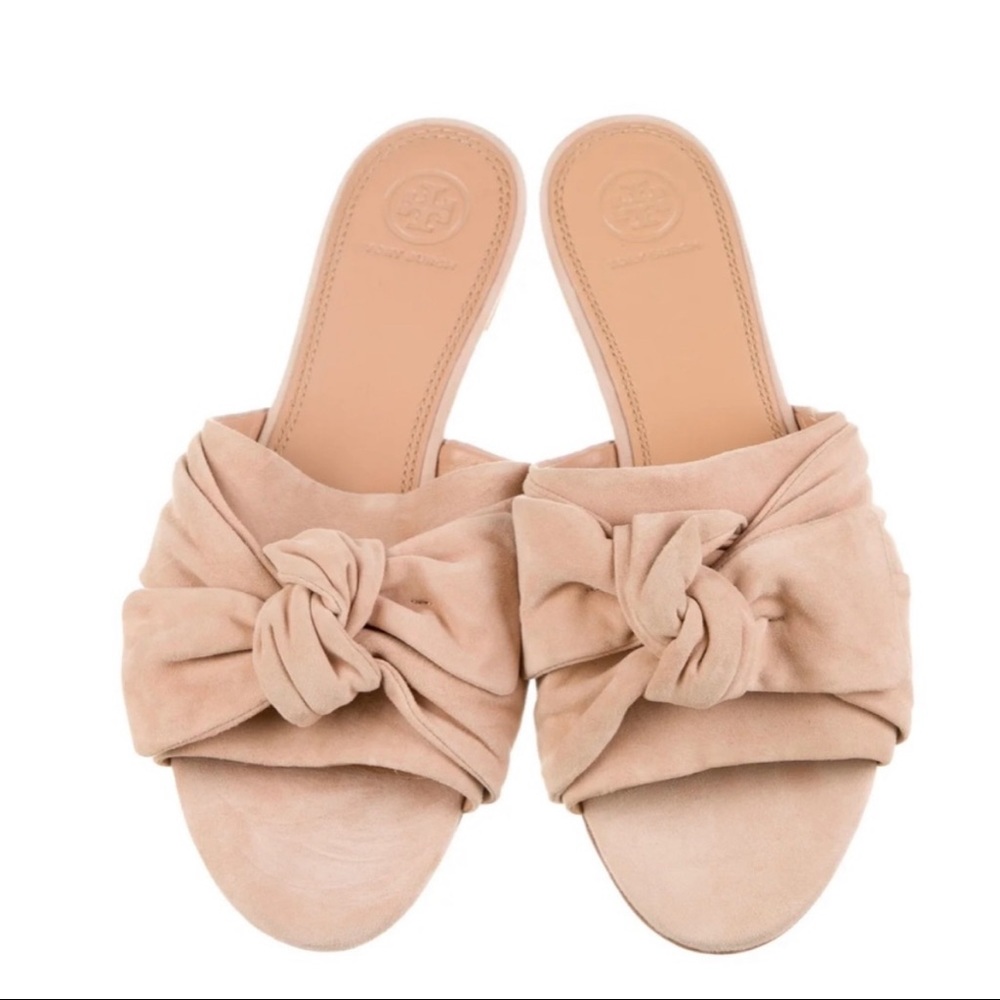 Tory Burch- Suede Maeve Sandals with bow